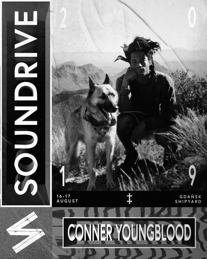 Conner Youngblood. Plakat zapowiadający koncert artysty na Soundrive Festival. 