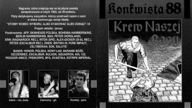 Okładka albumu "Krew naszej rasy", Konkwista 88.