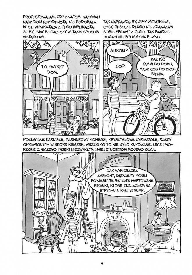 Strona z komiksu "Fun Home". 