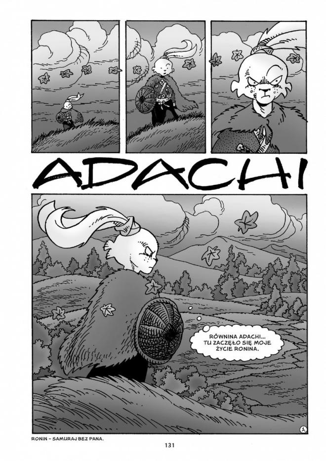 Strona z komiksu "Usagi Yojimbo".