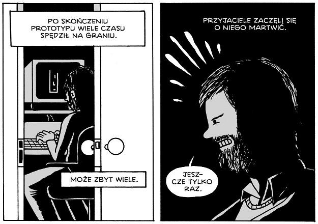 Strona z komiksu "Tetris: Ludzie i gry".