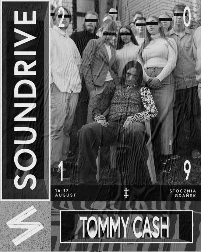 Plakat zapowiadający koncert zespołu Tommy Cash.