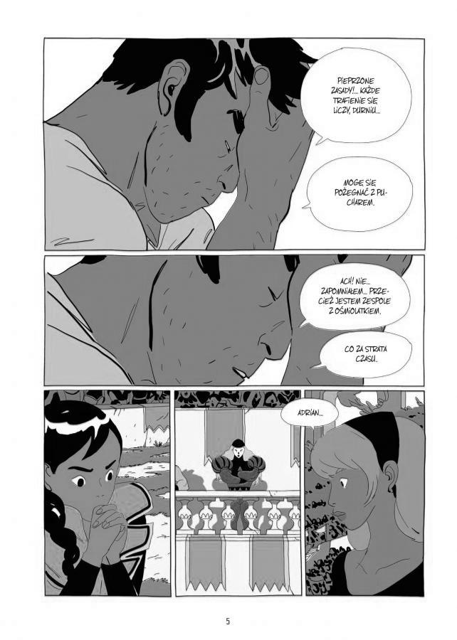 Strona z komiksu "Lastman". Bohaterowie rozmawiają.