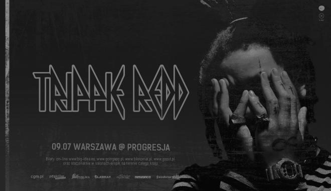 Plakat ogłaszający koncert Trippiego Redda w Warszawskiej Progresji.