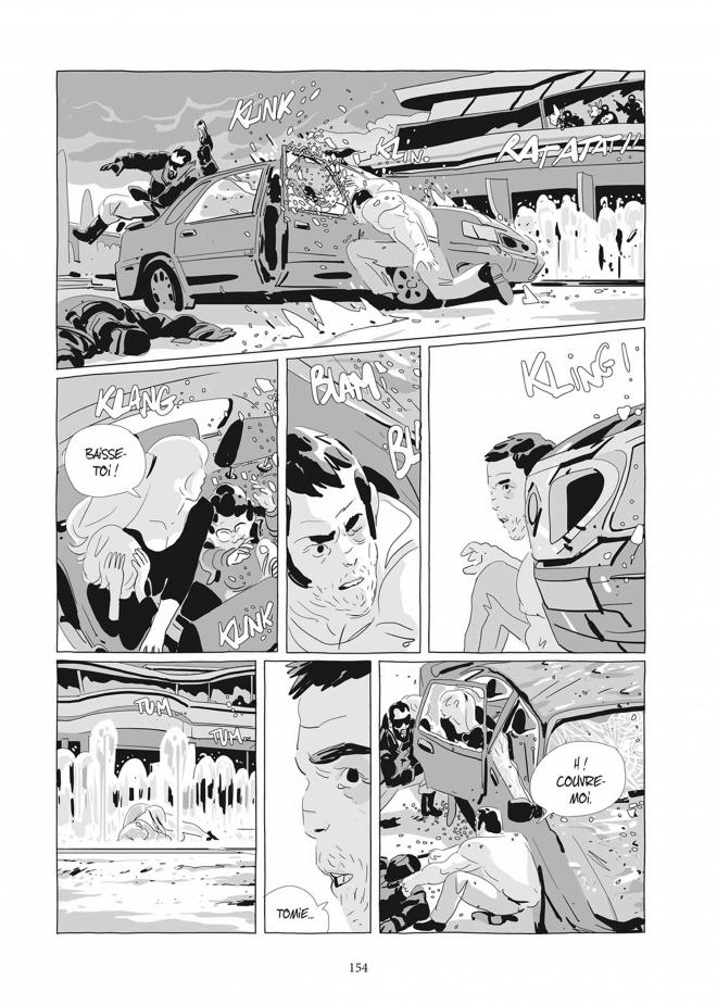 Strona z komiksu "Lastman". Wypadek samochodowy.