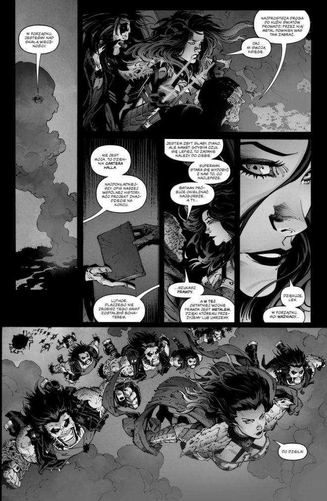 Strona z komiksu Batman Death Metal, tom 3.