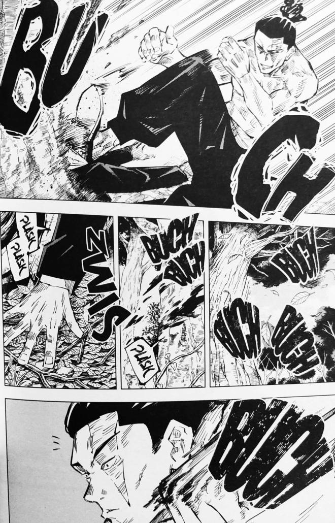 Strona komiksu "Jujutsu Kaisen".