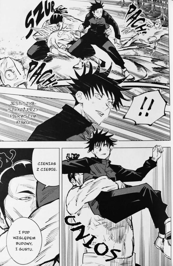 Strona komiksu "Jujutsu Kaisen".