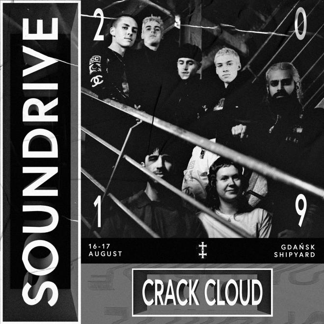 Plakat zapowiadający koncert zespołu Crack Cloud na Soundrive Festival.