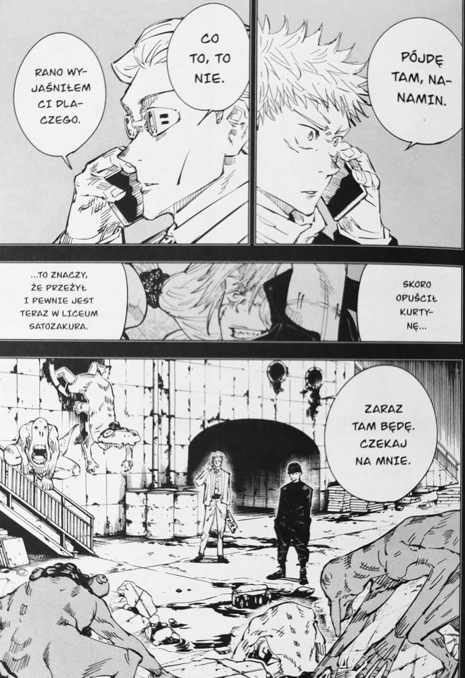 Strona komiksu "Jujutsu Kaisen".