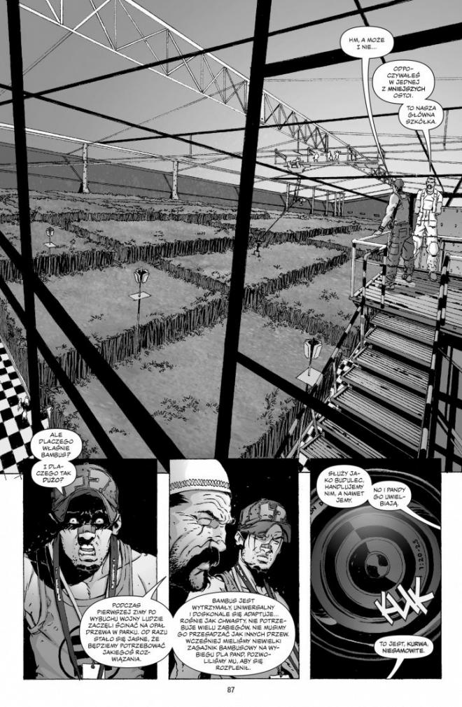 Strona komiksu "DMZ: Strefa zdemilitaryzowana". 