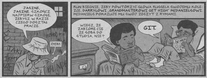 Strona z komiksu "Hip Hop Genealogia".