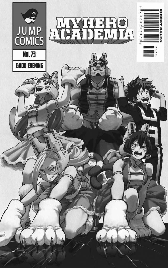 Strona z komiksu "My Hero Academia".