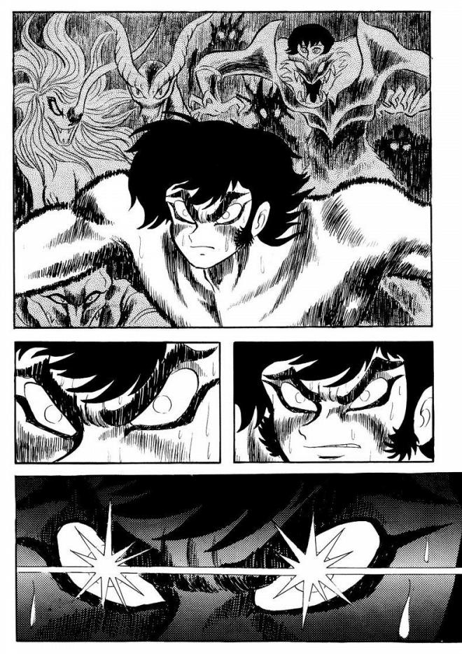 Strona z komiksu "Devilman".