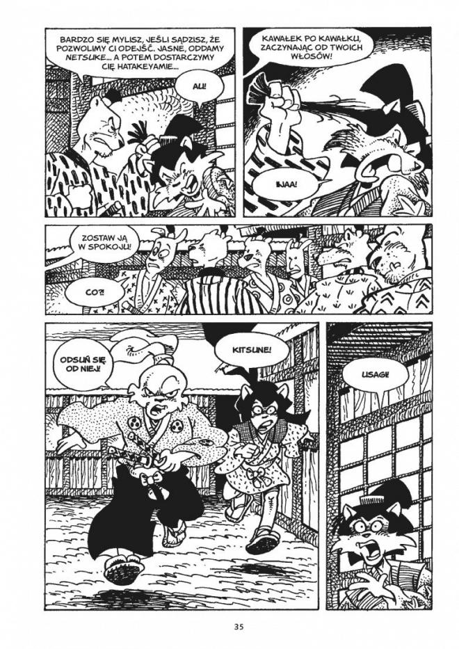 Strona z komiksu "Usagi Yojimbo. Saga, księga 7".