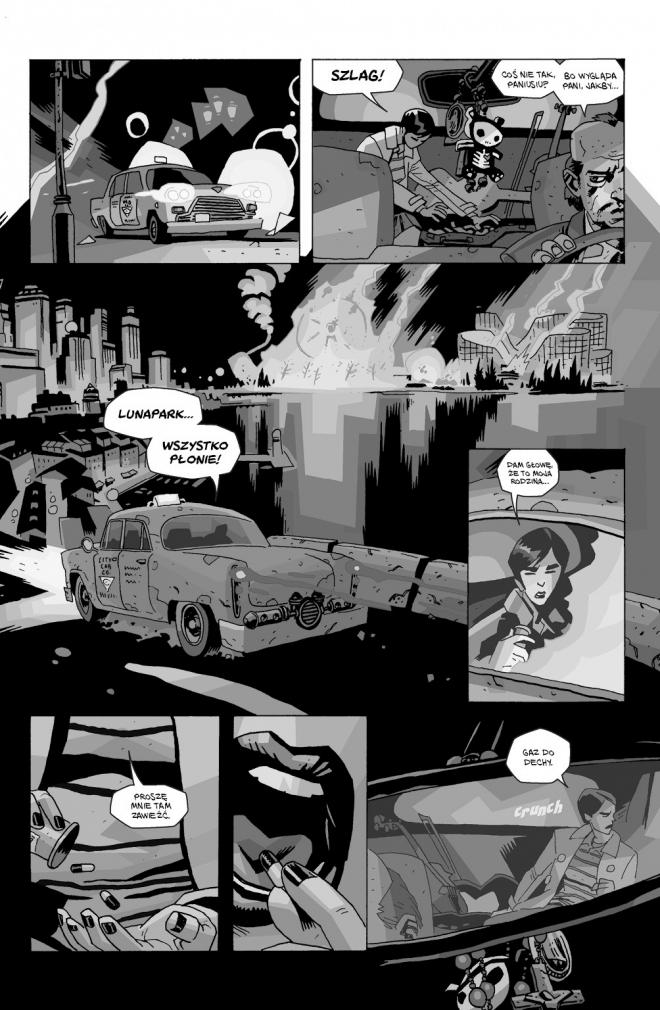 Strona komiksu "Umbrella Academy".