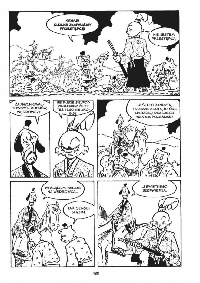 Strona z komiksu "Usagi Yojimbo. Saga, księga 7".