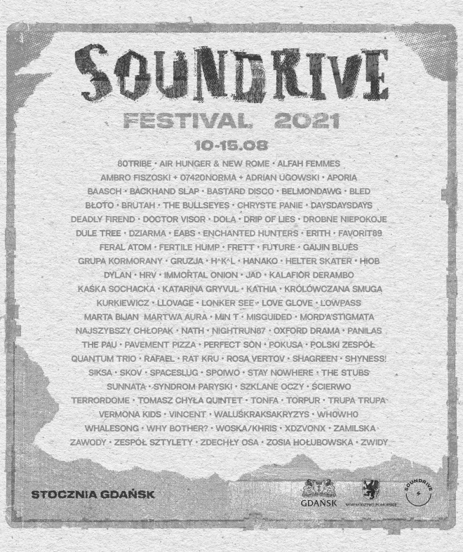 Plakat Soundrive festival 2021.